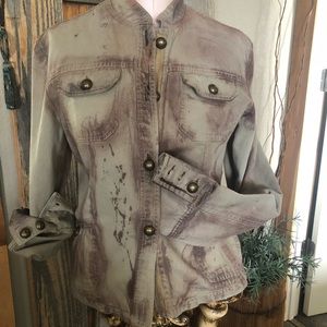 Khaki Tan Military Blazer Jacket